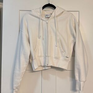 Aritzia TNA Cozy Fleece Boyfriend Hoodie in White